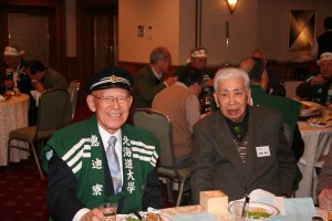 最年長(S21年入寮)の石坂實君(左側)と能勢誠夫君(右側)